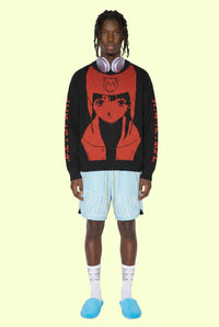 Knitted crew neck sweater
